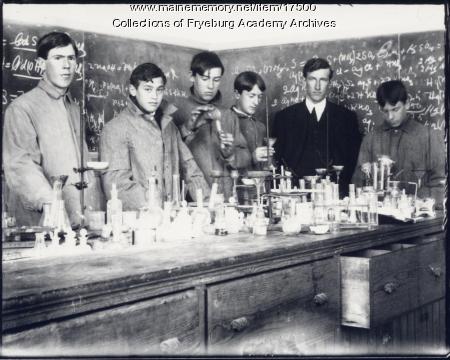 Chemistry class, Fryeburg Academy, ca. 1906