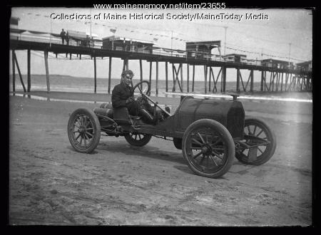 Auto racing at Old Orchard Beach began in 1911 The start and finish line