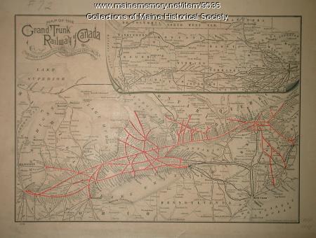 Map Of Maine And Canada. Map of the Grand Trunk Railway