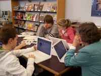 Students using laptop computers
