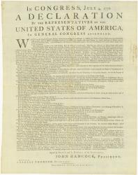 Dunlap Declaration of Independence, 1776