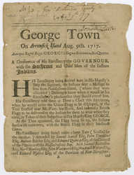 Conference at George Town and Arrowsick Island August 9, 1717