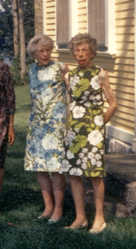 Mildred Burrage (left) and Madeleine Burrage (right), 1968