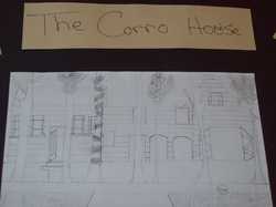 Drawing of the Corro House, built by Jacob Stinchfield