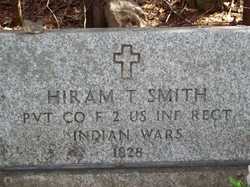 Actual grave marker for Hiram T. Smith