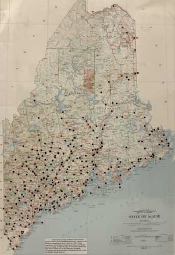 Maine towns with Black populations, 1820-1870
